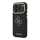 Guess Guess iPhone 18 Pro Hoesje harde behuizing - SW - generfd PU - groot logo van hars Zwart