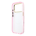Guess Guess iPhone 18 Pro/iPhone 17 Pro Hartschalenhülle MagSafe IML Glitzer Blossom Roses Rosenmuster - Rosa