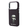 Karl Lagerfeld Karl Lagerfeld iPhone 18 Pro/iPhone 17 Pro Hartschalenhülle MagSafe SW Glattes PU Ikonik Skizze - Bordeaux