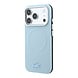 Lacoste Lacoste iPhone 18 Pro Max Hoesje harde behuizing - MagSafe - PVC - Petit Pique - reliëf Lichtblauw
