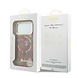 Guess Guess iPhone 18 Pro Hoesje harde behuizing - MagSafe - IML - glitter - Blossom Roses Bordeauxrood
