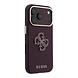 Guess Guess iPhone 18 Pro Max Case hard shell - SW - grained PU - large resin logo Burgundy
