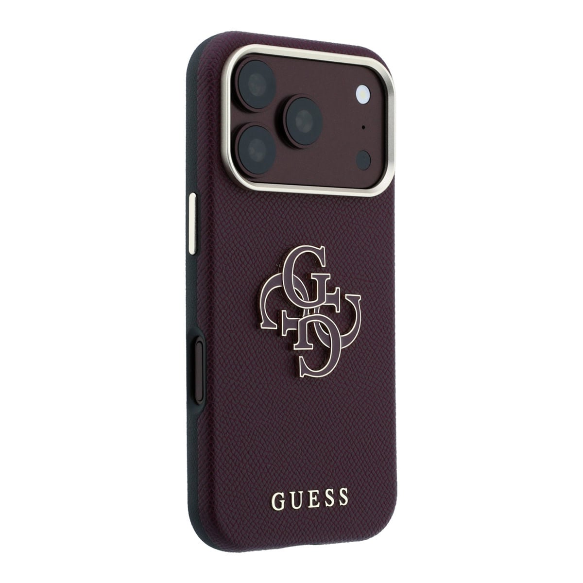 Guess Guess iPhone 18 Pro Max Hoesje harde behuizing - SW - generfd PU - groot logo van hars Bordeauxrood, foto 2 van 6