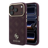 Guess Guess iPhone 18 Pro Max Hoesje harde behuizing - MagSafe - Peony - HS - 4G - klein logo Bordeauxrood