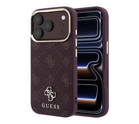 Guess Guess iPhone 18 Pro Max Hoesje harde behuizing - MagSafe - Peony - HS - 4G - klein logo Bordeauxrood