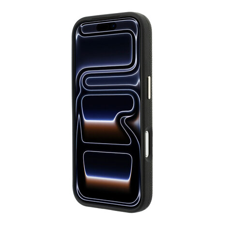 Karl Lagerfeld Karl iPhone 18 Pro Max Hoesje harde behuizing - MagSafe - SW - generfd PU - signatuurlogo van hars Zwart Karl Lagerfeld Karl iPhone 18 Pro Max Hoesje harde behuizing - MagSafe - SW - generfd PU - signatuurlogo van hars Zwart