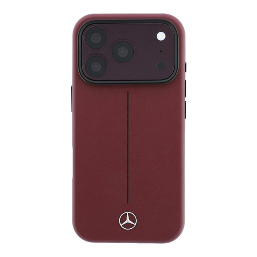 Mercedes-Benz Mercedes-Benz iPhone 18 Pro/iPhone 17 Pro Hartschalenhülle MagSafe PU-Kunstleder Teilbezug Ikonische Linie - Bordeaux