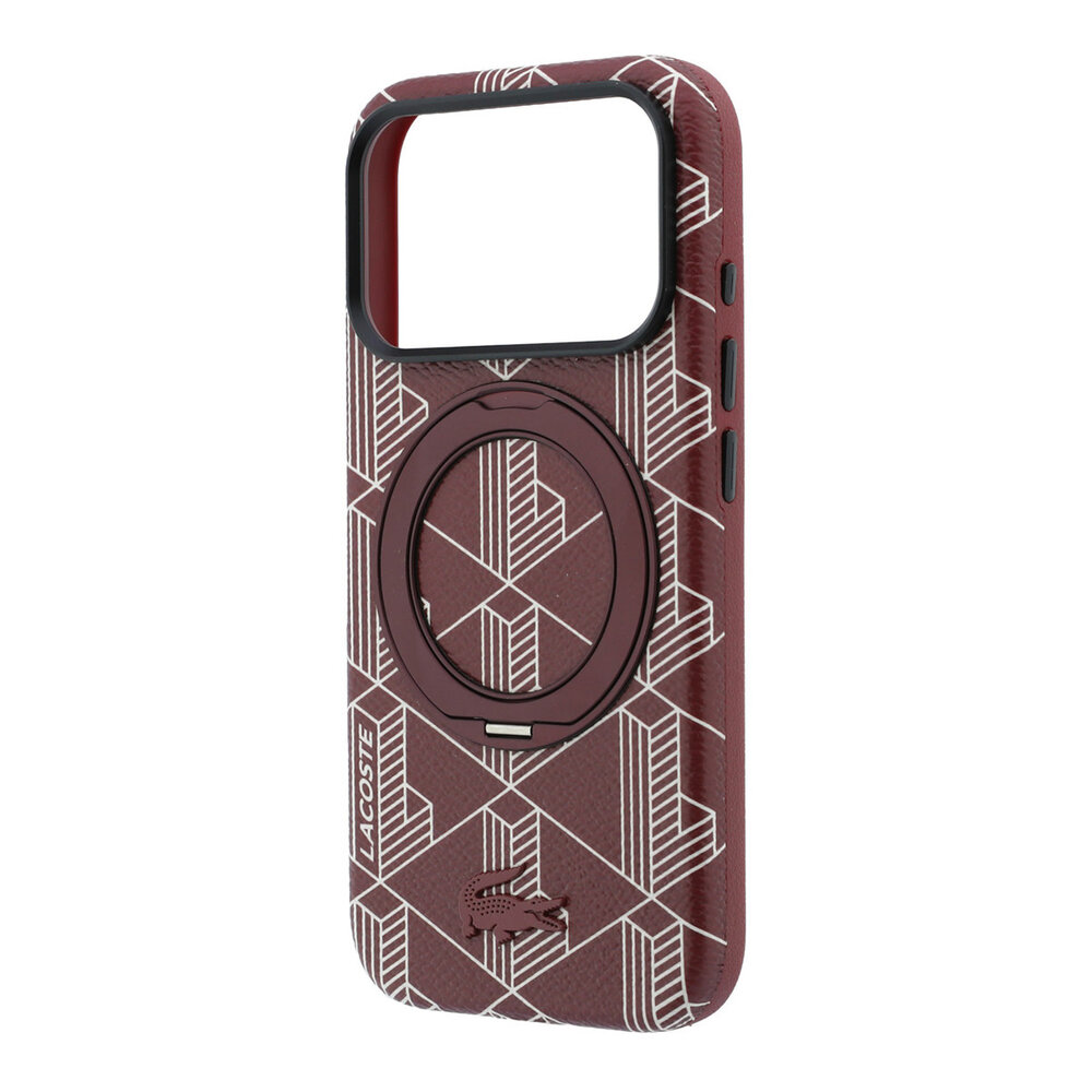 Lacoste Lacoste iPhone 18 Pro Max Hülle Hartschale - MagSafe - PVC - The Blend - Ringständer Bordeauxrot Lacoste Lacoste iPhone 18 Pro Max Hülle Hartschale - MagSafe - PVC - The Blend - Ringständer Bordeauxrot