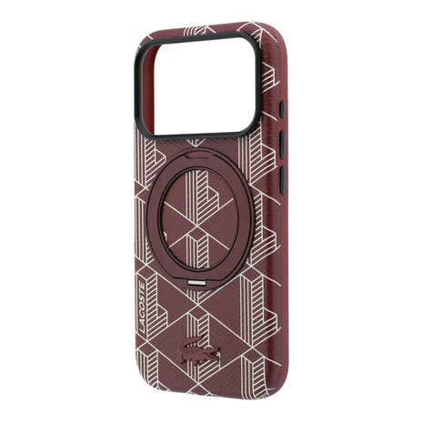 Lacoste Lacoste iPhone 18 Pro Max Hülle Hartschale - MagSafe - PVC - The Blend - Ringständer Bordeauxrot Lacoste Lacoste iPhone 18 Pro Max Hülle Hartschale - MagSafe - PVC - The Blend - Ringständer Bordeauxrot