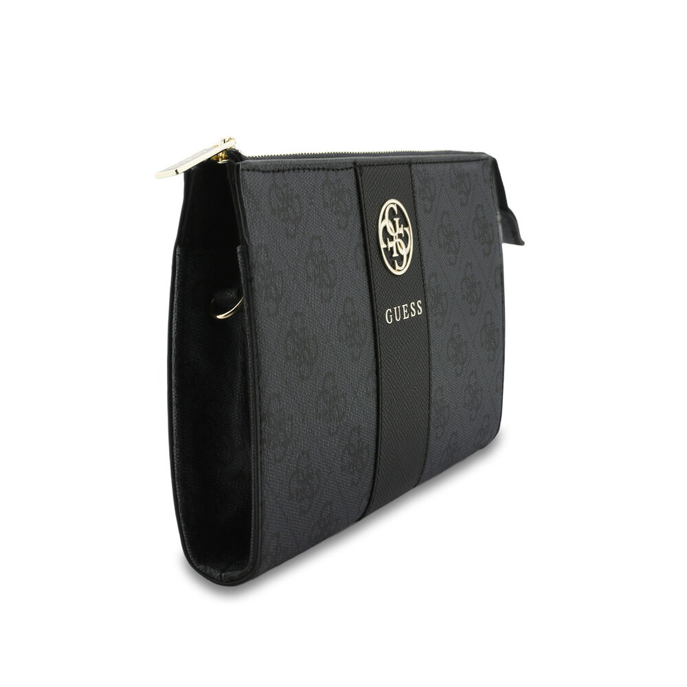 Guess Guess Phone pouch 4G - PU - round 4G logo - classic logo - stripe pattern Black Guess Guess Phone pouch 4G - PU - round 4G logo - classic logo - stripe pattern Black