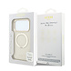 Guess Guess iPhone 18 Pro Max Coque structure rigide - MagSafe - anneau support à 360 degrés - PU grainé - logo classique Beige