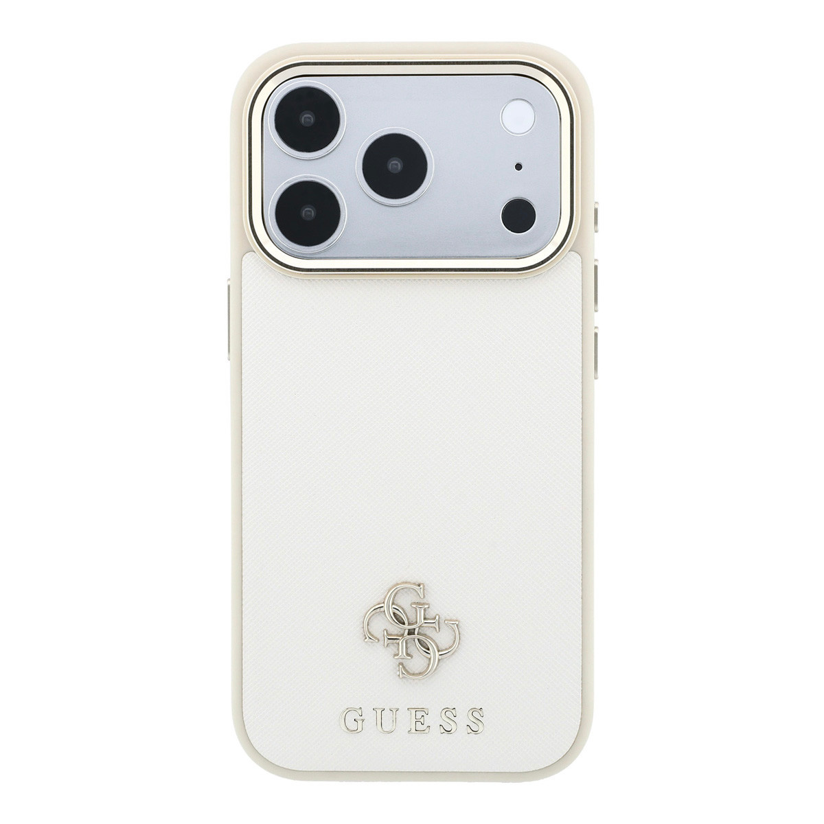 Guess Guess iPhone 18 Pro Hoesje harde behuizing - MagSafe - Saffiano - klein 4G - Classic Beige, foto 3 van 6
