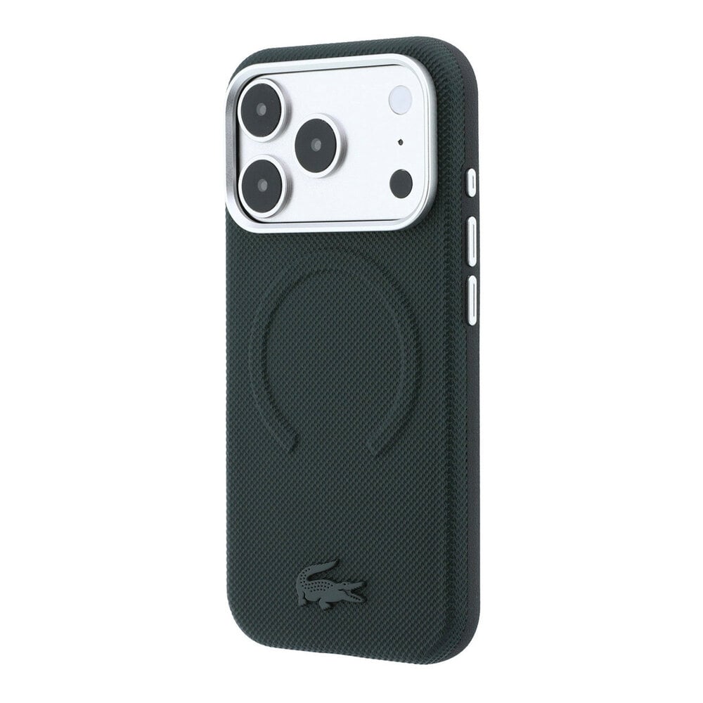 Lacoste Lacoste iPhone 18 Pro Max Hoesje harde behuizing - MagSafe - PVC - Petit Pique - reliëf Sinople