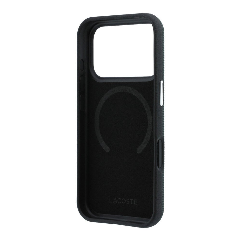 Lacoste Lacoste iPhone 18 Pro Max Case hard shell - MagSafe - PVC - Petit Pique - embossing Sinople