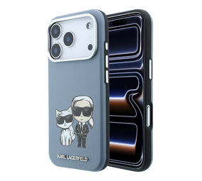 Karl Lagerfeld Karl iPhone 18 Pro Max Coque structure rigide - MagSafe - SW - PU lisse - KC Bodies Sketch Bleu clair Karl Lagerfeld Karl iPhone 18 Pro Max Coque structure rigide - MagSafe - SW - PU lisse - KC Bodies Sketch Bleu clair