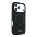 Lacoste Lacoste iPhone 18 Pro/iPhone 17 Pro Hard Case MagSafe PVC Petit Piqué Ring Stand - Black