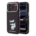 Karl Lagerfeld Karl Lagerfeld iPhone 18 Pro Max/iPhone 17 Pro Max Hartschalenhülle MagSafe SW Glattes PU Choupette Skizze - Bordeaux
