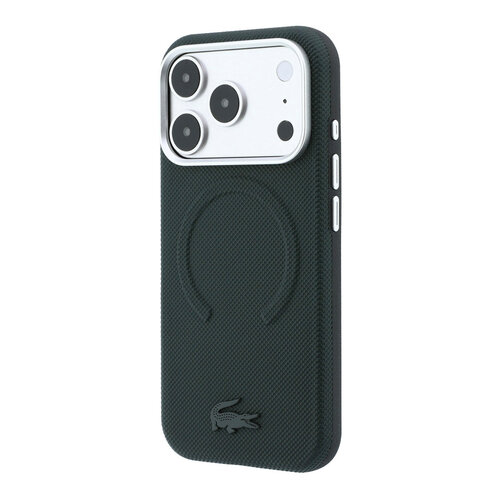 Lacoste Lacoste iPhone 18 Pro/iPhone 17 Pro Hard Case MagSafe PVC Petit Piqué Embossed - Sinople