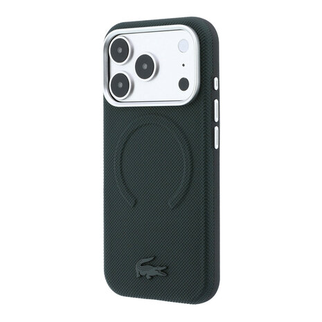 Lacoste Lacoste iPhone 18 Pro Hoesje harde behuizing - MagSafe - PVC - Petit Pique - reliëf Sinople Lacoste Lacoste iPhone 18 Pro Hoesje harde behuizing - MagSafe - PVC - Petit Pique - reliëf Sinople
