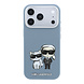 Karl Lagerfeld Karl iPhone 18 Pro Hoesje harde behuizing - MagSafe - SW - glad PU - KC Bodies Sketch Lichtblauw