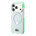 Lacoste Lacoste iPhone 18 Pro Max/iPhone 17 Pro Max Hartschalenhülle MagSafe IML Grüne Ränder - Transparent/Grün