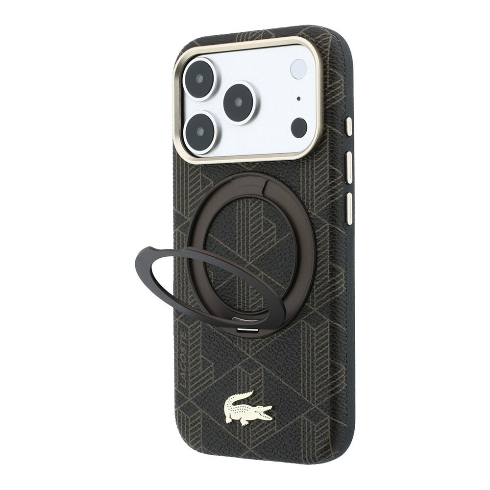 Lacoste Lacoste iPhone 18 Pro Hülle Hartschale - MagSafe - PVC - The Blend - Ringständer Braun/Hellgold Lacoste Lacoste iPhone 18 Pro Hülle Hartschale - MagSafe - PVC - The Blend - Ringständer Braun/Hellgold