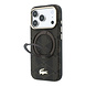 Lacoste Lacoste iPhone 18 Pro Coque structure rigide - MagSafe - PVC - The Blend - anneau support Marron/Or clair