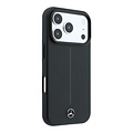 Mercedes-Benz Mercedes-Benz iPhone 18 Pro/iPhone 17 Pro Hartschalenhülle MagSafe PU-Kunstleder Teilbezug Ikonische Linie - Schwarz