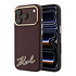 Karl iPhone 18 Pro Max Hülle Hartschale - MagSafe - SW - genarbtes PU - Signaturlogo aus Kunstharz Bordeauxrot Karl iPhone 18 Pro Max Hülle Hartschale - MagSafe - SW - genarbtes PU - Signaturlogo aus Kunstharz Bordeauxrot
