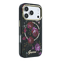 Guess Guess iPhone 18 Pro Max/iPhone 17 Pro Max Hartschalenhülle MagSafe IML Glitzer Blossom Roses Rosenmuster - Schwarz