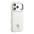 Guess Guess iPhone 18 Pro/iPhone 17 Pro Hartschalenhülle MagSafe Saffiano Kleines 4G-Logo Klassisches Logo - Beige