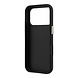 Guess Guess iPhone 18 Pro Case hard shell - SW - grained PU - large resin logo Black