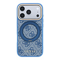 Guess Guess iPhone 18 Pro Max/iPhone 17 Pro Max Hartschalenhülle MagSafe PU 4G 360° Ringständer Klassisches Logo - Blau