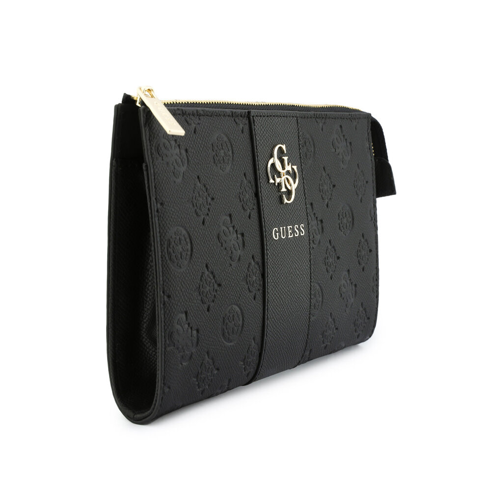 Guess Guess Phone pouch Peony - PU - 4G logo - classic logo - stripe pattern Black Guess Guess Phone pouch Peony - PU - 4G logo - classic logo - stripe pattern Black