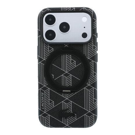 Lacoste Lacoste iPhone 18 Pro Max Hülle Hartschale - MagSafe - PVC - The Blend - Ringständer Schwarz Lacoste Lacoste iPhone 18 Pro Max Hülle Hartschale - MagSafe - PVC - The Blend - Ringständer Schwarz
