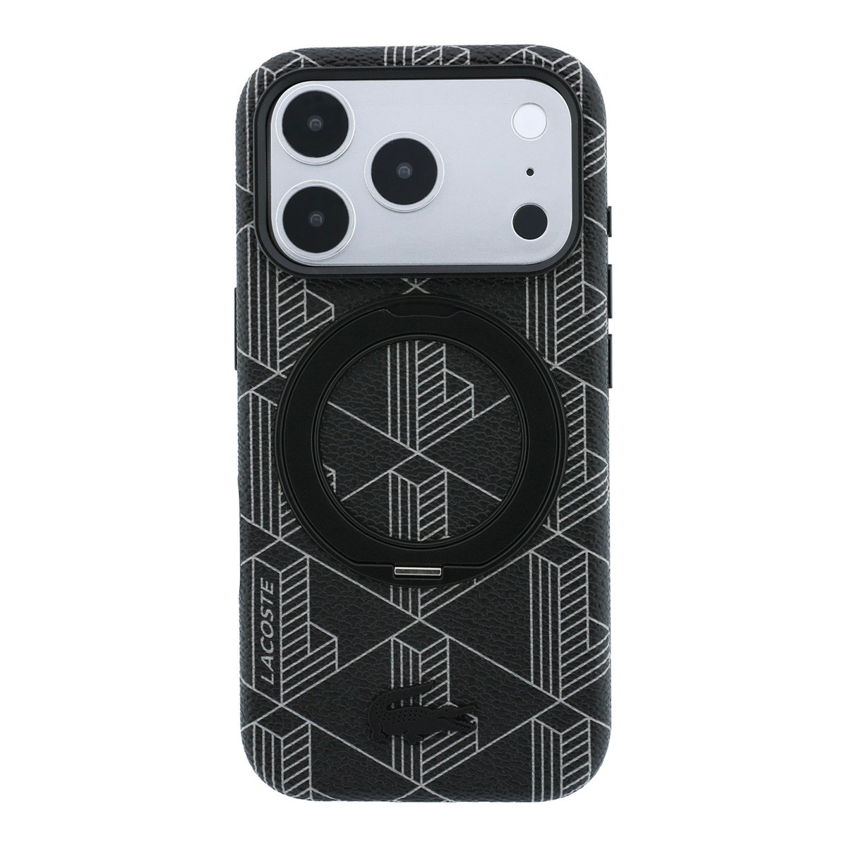 Lacoste Lacoste iPhone 18 Pro Max Hoesje harde behuizing - MagSafe - PVC - The Blend - ringstandaard Zwart, foto 3 van 6