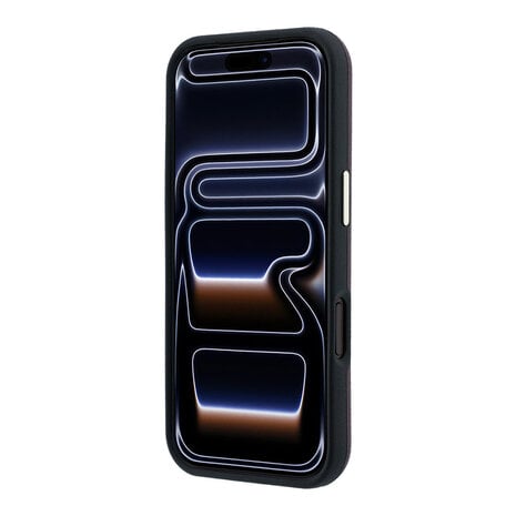 Guess Guess iPhone 18 Pro Hoesje harde behuizing - MagSafe - SW - generfd PU - rond strasslogo Bordeauxrood Guess Guess iPhone 18 Pro Hoesje harde behuizing - MagSafe - SW - generfd PU - rond strasslogo Bordeauxrood
