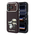 Karl Lagerfeld Karl Lagerfeld iPhone 18 Pro Max/iPhone 17 Pro Max Hartschalenhülle MagSafe SW Glattes PU KC Bodies Skizze - Bordeaux