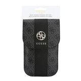 Guess Guess Telefoontas 4G - PU - rond 4G-logo - klassiek logo - streeppatroon - draagriem Zwart