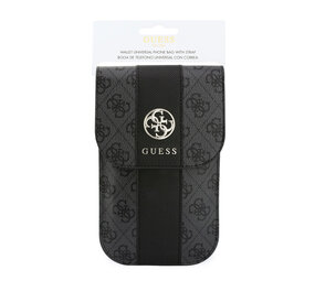 Guess Guess Handytasche 4G - PU - rundes 4G-Logo - klassisches Logo - Streifenmuster - Trageriemen Schwarz Guess Guess Handytasche 4G - PU - rundes 4G-Logo - klassisches Logo - Streifenmuster - Trageriemen Schwarz