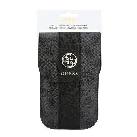 Guess Guess Handytasche 4G - PU - rundes 4G-Logo - klassisches Logo - Streifenmuster - Trageriemen Schwarz Guess Guess Handytasche 4G - PU - rundes 4G-Logo - klassisches Logo - Streifenmuster - Trageriemen Schwarz