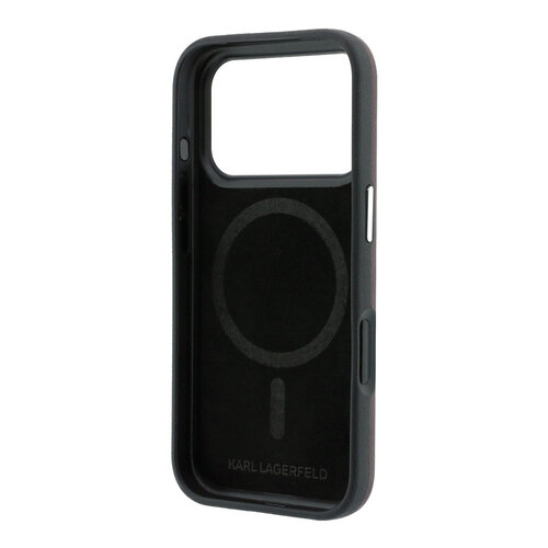 Karl Lagerfeld Karl Lagerfeld iPhone 18 Pro/iPhone 17 Pro Hartschalenhülle MagSafe SW Glattes PU KC Bodies Skizze - Bordeaux