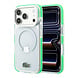 Lacoste Lacoste iPhone 18 Pro Max Hoesje harde behuizing - MagSafe - IML - schokbestendig - groene randen Transparant/Groen
