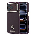 Guess Guess iPhone 18 Pro/iPhone 17 Pro Hartschalenhülle MagSafe Saffiano Kleines 4G-Logo Klassisches Logo - Bordeaux