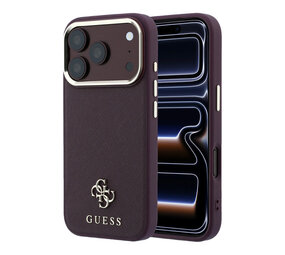 Guess Guess iPhone 18 Pro Hülle Hartschale - MagSafe - Saffiano - kleines 4G - Classic Bordeauxrot Guess Guess iPhone 18 Pro Hülle Hartschale - MagSafe - Saffiano - kleines 4G - Classic Bordeauxrot