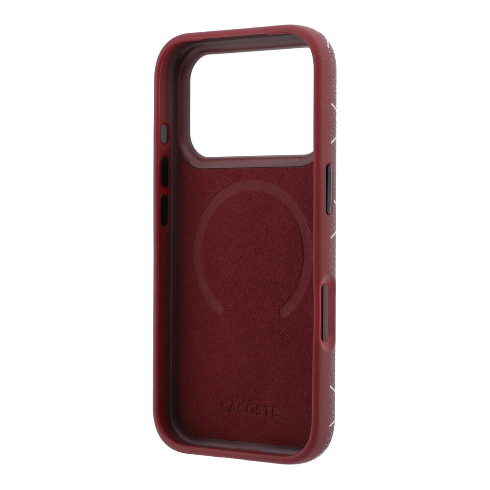 Lacoste Lacoste iPhone 18 Pro Max Hülle Hartschale - MagSafe - PVC - The Blend - Ringständer Bordeauxrot Lacoste Lacoste iPhone 18 Pro Max Hülle Hartschale - MagSafe - PVC - The Blend - Ringständer Bordeauxrot