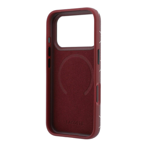 Lacoste Lacoste iPhone 18 Pro Max/iPhone 17 Pro Max Hartschalenhülle MagSafe PVC The Blend Ringständer - Bordeaux