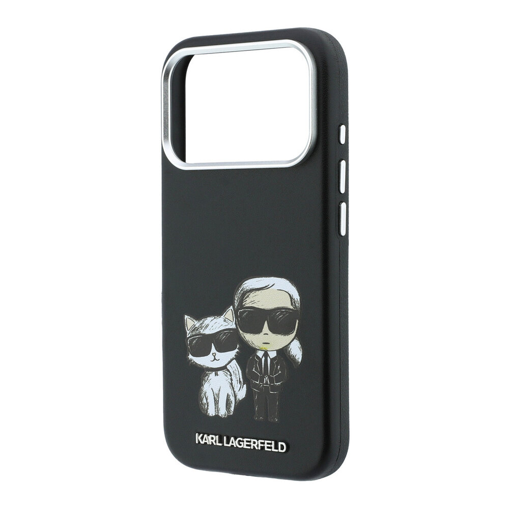 Karl Lagerfeld Karl iPhone 18 Pro Max Hoesje harde behuizing - MagSafe - SW - glad PU - KC Bodies Sketch Zwart
