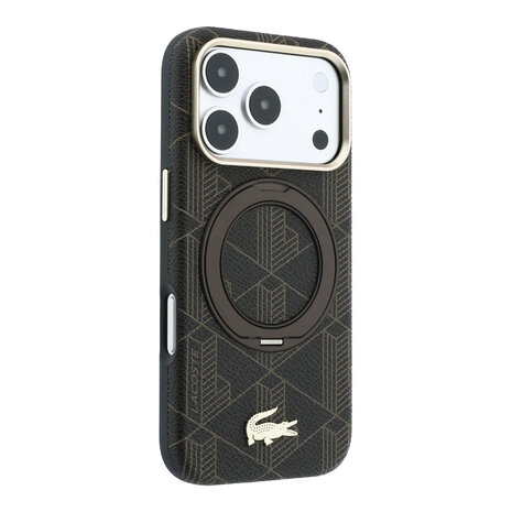 Lacoste Lacoste iPhone 18 Pro Hülle Hartschale - MagSafe - PVC - The Blend - Ringständer Braun/Hellgold Lacoste Lacoste iPhone 18 Pro Hülle Hartschale - MagSafe - PVC - The Blend - Ringständer Braun/Hellgold