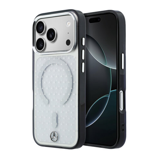 Mercedes-Benz Mercedes-Benz iPhone 18 Pro Max/iPhone 17 Pro Max Hartschalenhülle MagSafe PC und TPU MB Stars Sternenmuster - Transparent